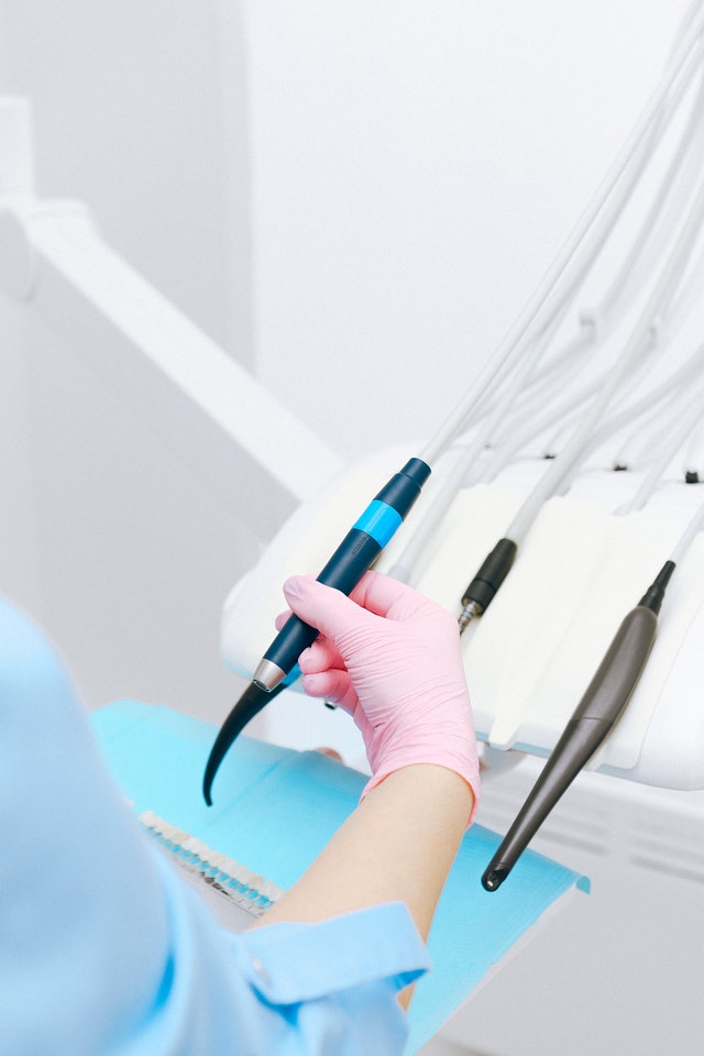 Dental equipment prepared for restorative treatment