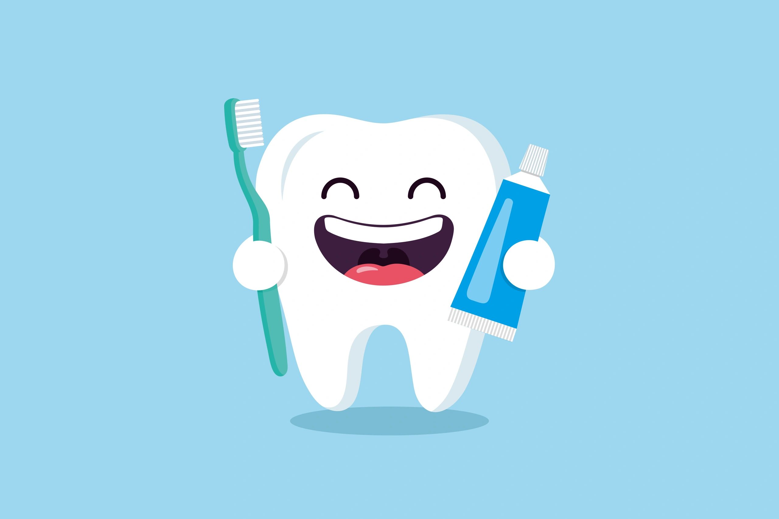 Simple dental illustration representing cosmetic dentistry