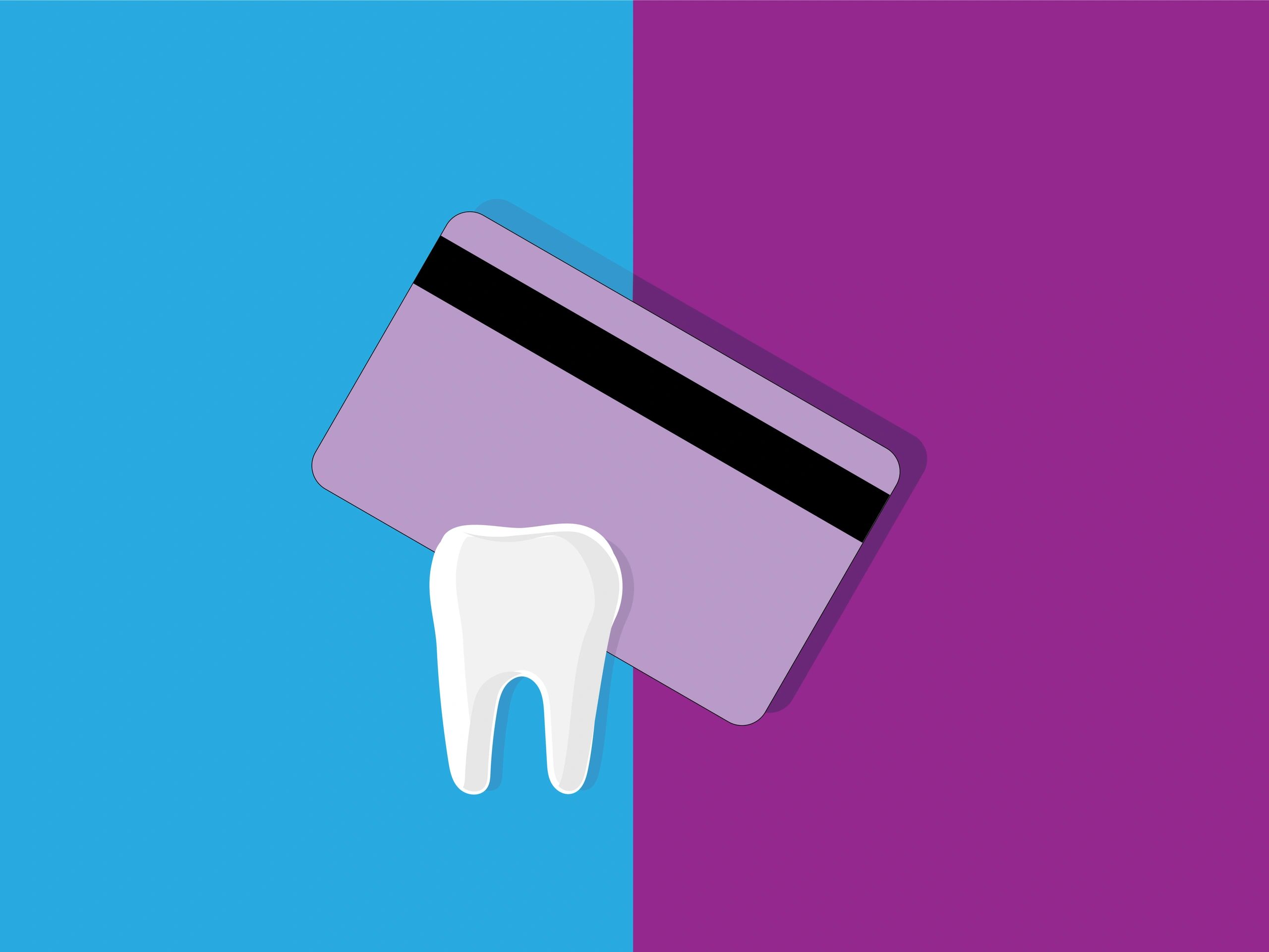 Simple dental illustration representing fillings